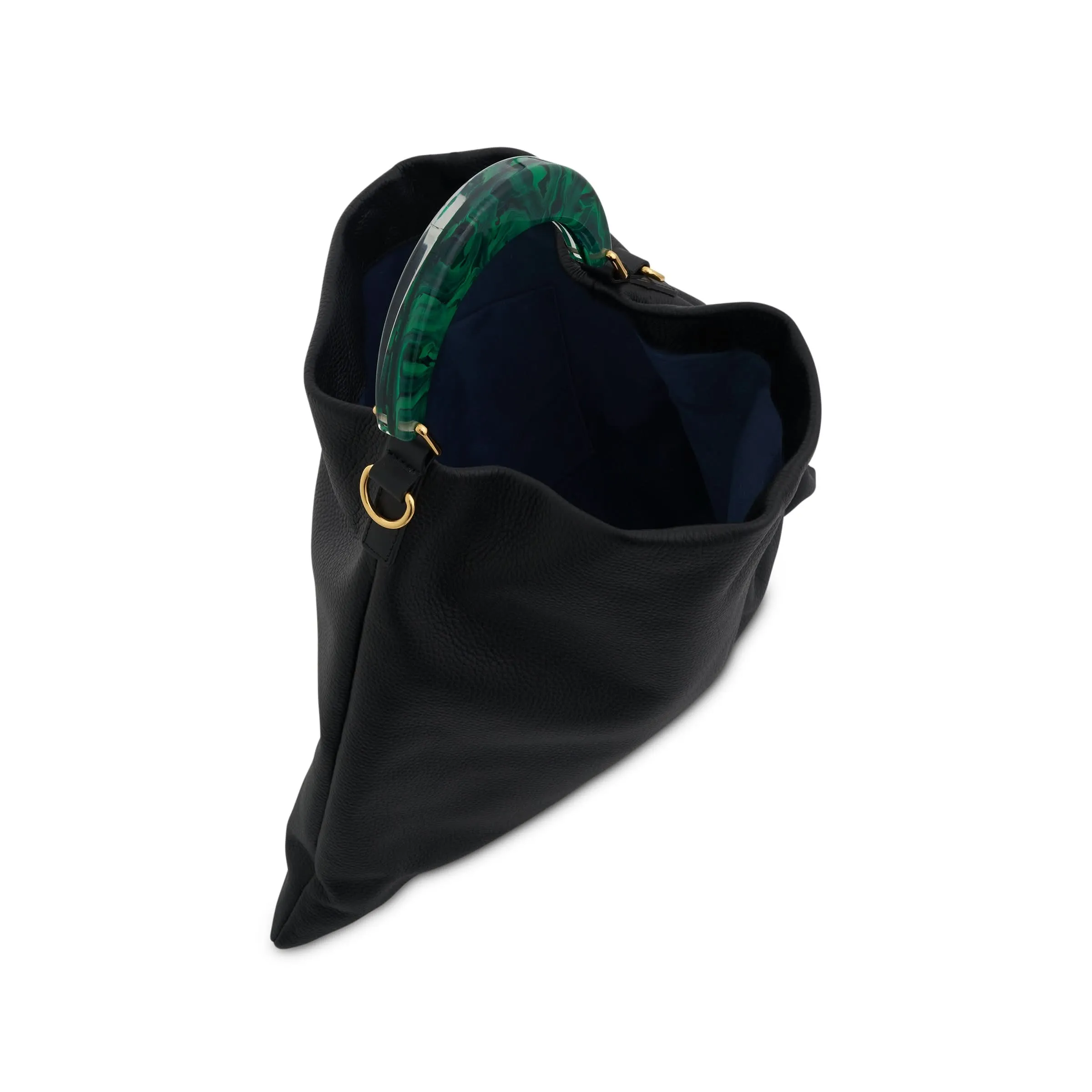 Venice Medium Hobo Bag in Black/Spherical Green