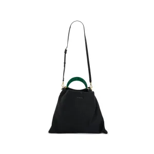 Venice Medium Hobo Bag in Black/Spherical Green