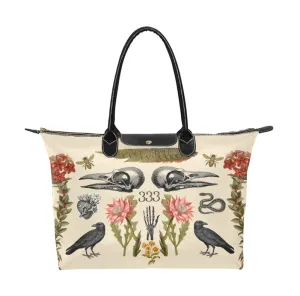 Witchy Sacred Bird Heart 333 Vegan Tote Bag