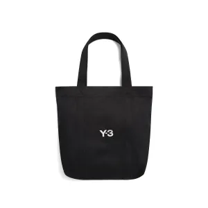 Y-3 Cotton Tote Bag in Black