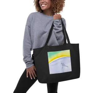 Zen Watercolor 4 Large organic tote bag