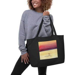 Zen Watercolor 5 Large organic tote bag